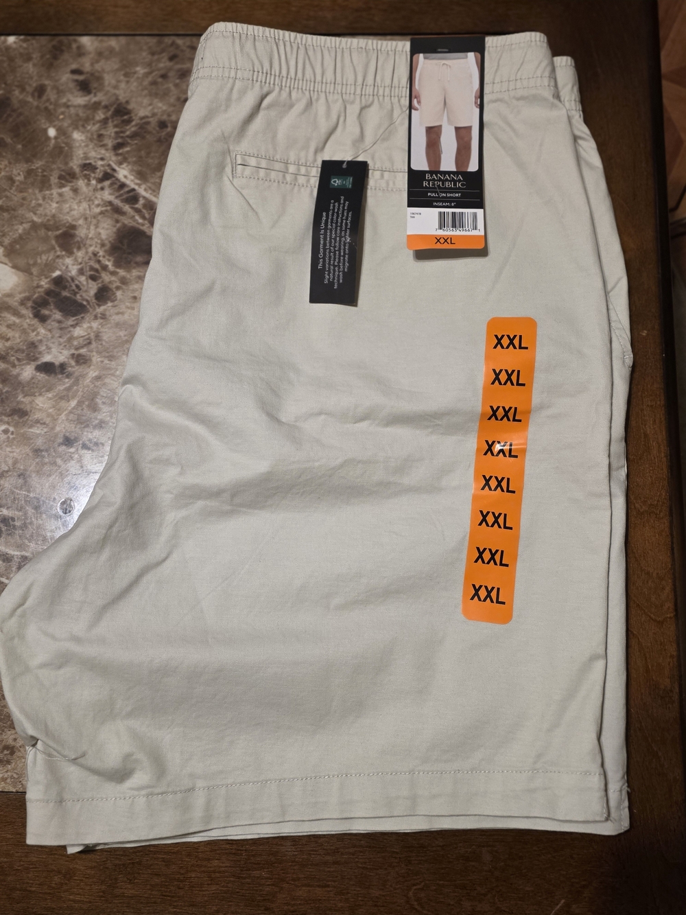 Banana Republic Men's Casual Elastic-Waist Shorts - Light Stone
